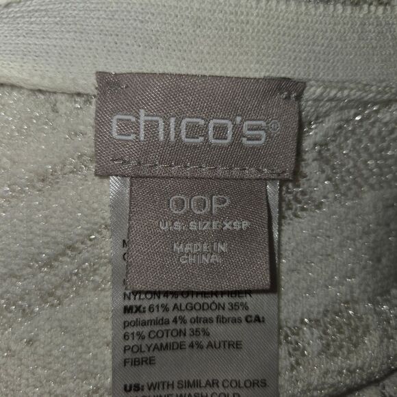 Chico's Sleeveless Palm-Stitch Long Sweater Vest Chico Size 00P XSP - Picture 6 of 7